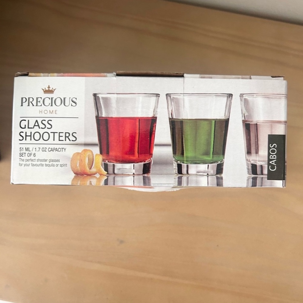 ⭐️ NEW Precious Home Glass Shooters Set Shot glasses